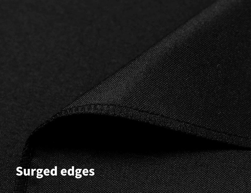 Surmente Black Square Tablecloth-70x70 Inch Table Cloth for Small Square Tables,Washable Polyester Table Cover for Weddings, Banquets, or Restaurants - Image 3